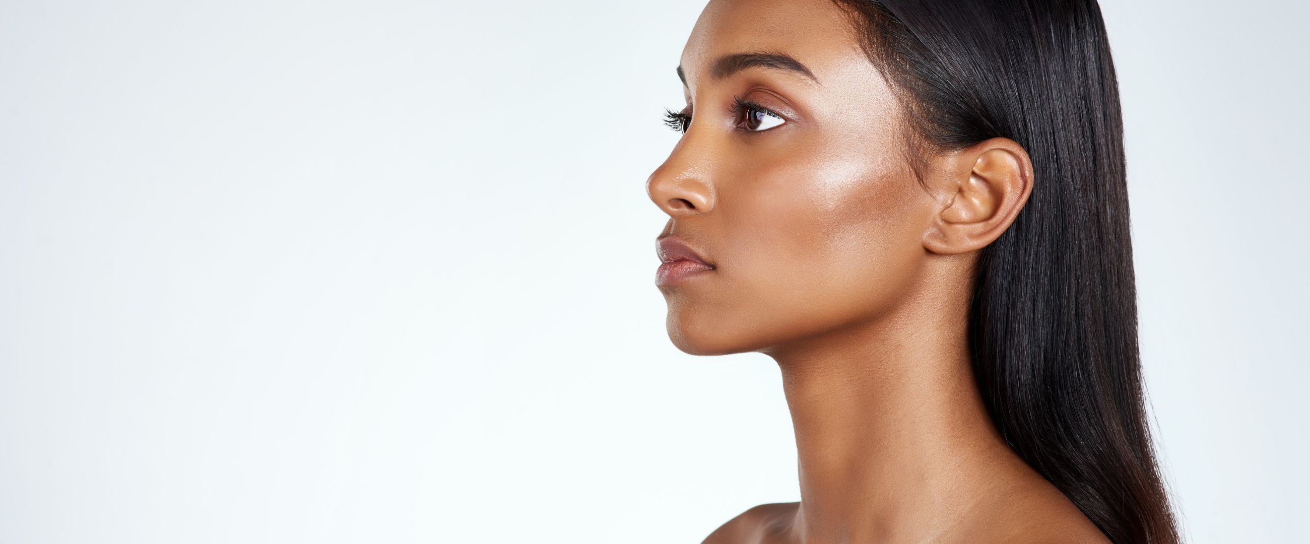 asian woman with glowing skin